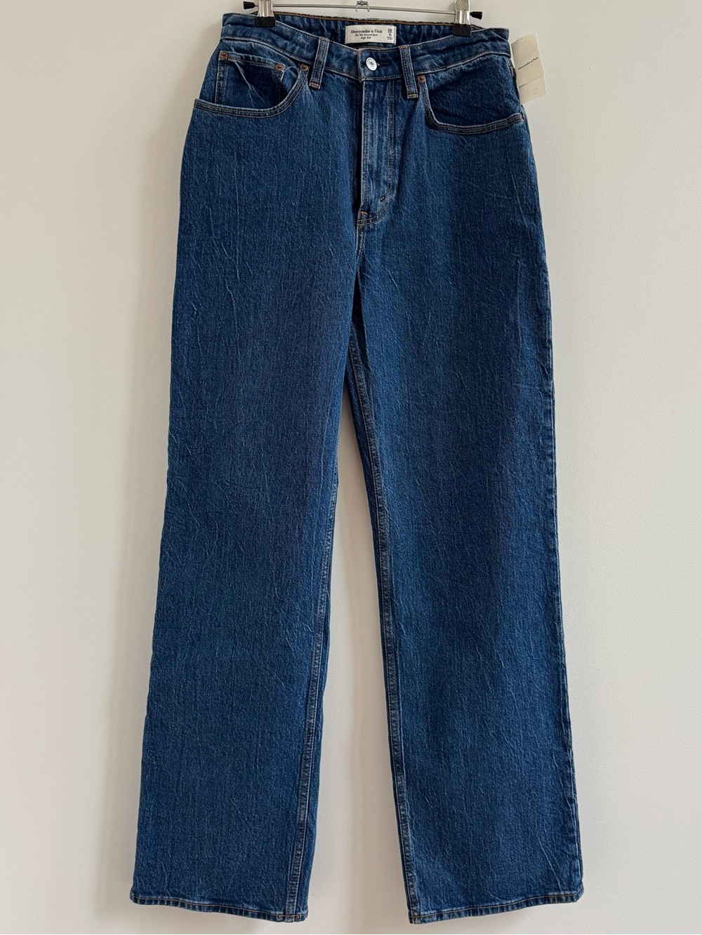 Abercrombie & Fitch Dark Blue Straight-Leg Jeans